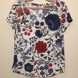 LOFT Vintage Soft Tee M  lovely floral design